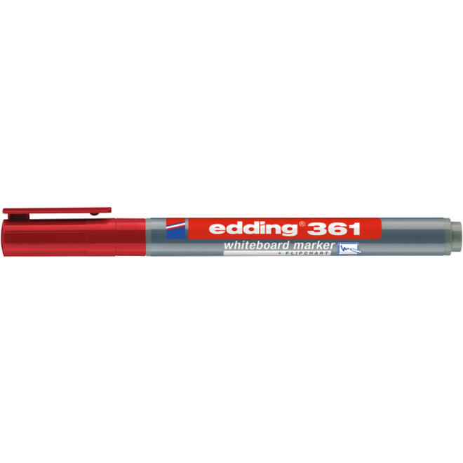 Viltstift edding 361 whiteboard rond 1mm rood