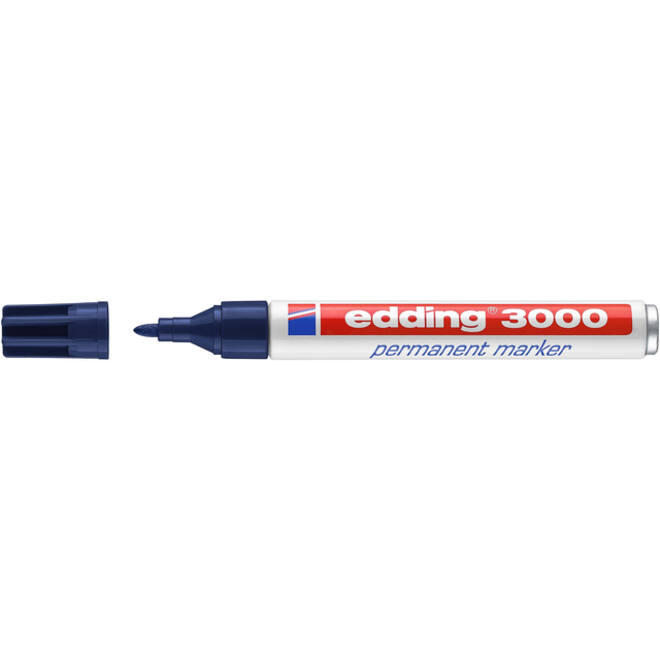 Viltstift edding 3000 rond 1.5-3mm staalblauw