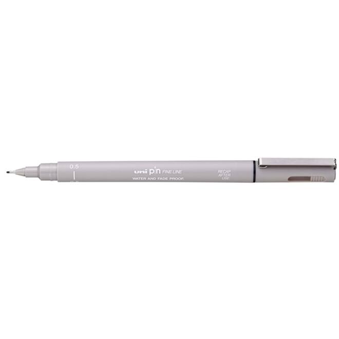 Fineliner Uni-ball Pin 0.5mm lichtgrijs