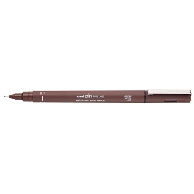 Fineliner Uni-ball Pin 0.1mm sepia