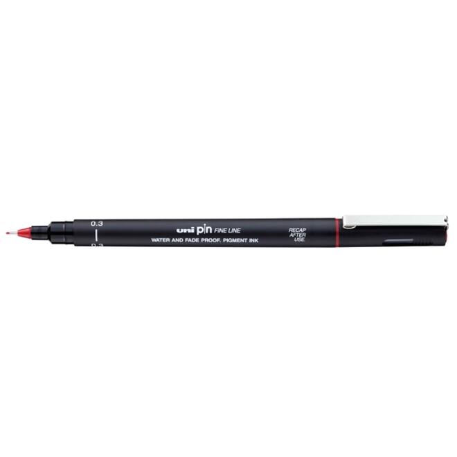 Fineliner Uni-ball Pin 0.3mm rood