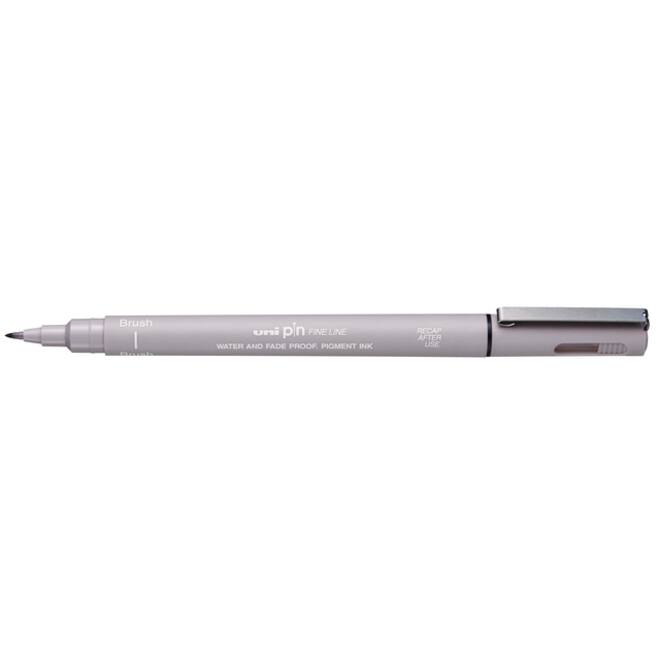 Fineliner Uni-ball Pin brush fijn lichtgrijs