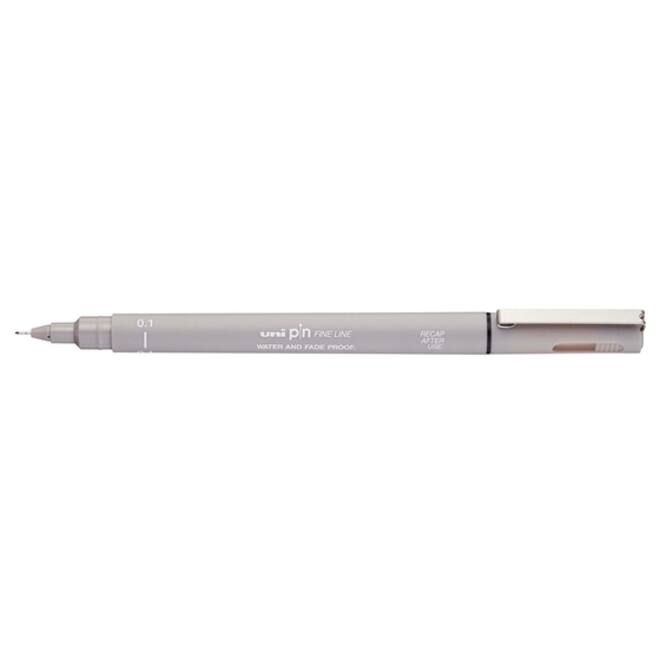 Fineliner Uni-ball Pin 0.1mm lichtgrijs