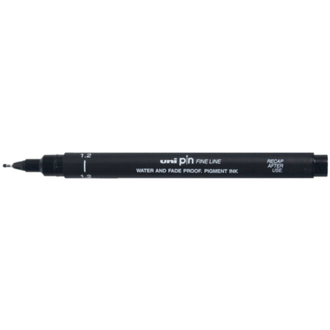 Fineliner Uni-ball Pin 1.2mm zwart