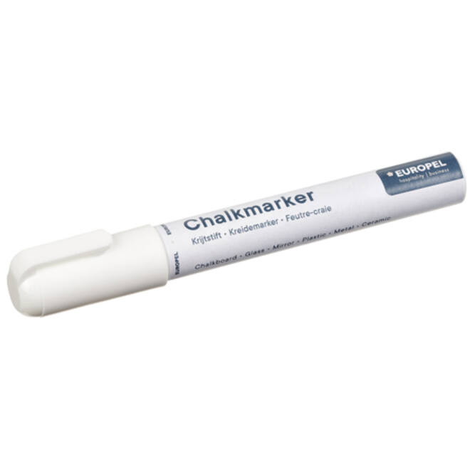 Krijtstift Europel 6mm wit blister 1 stuk