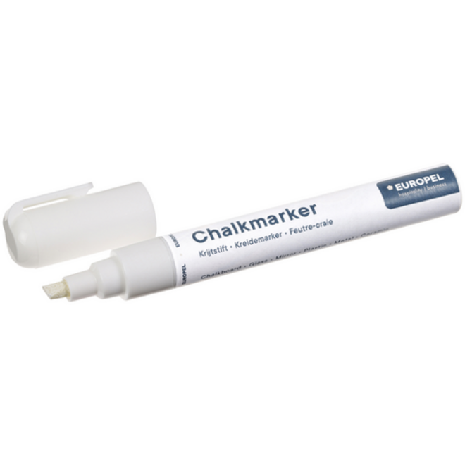 Krijtstift Europel 6mm wit blister 1 stuk