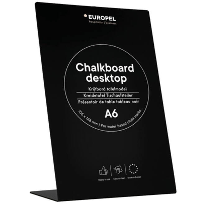 Krijtbord Europel L-standaard A6