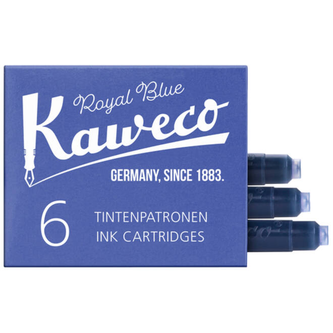 Inktpatroon Kaweco koningsblauw doosje à 6 stuks