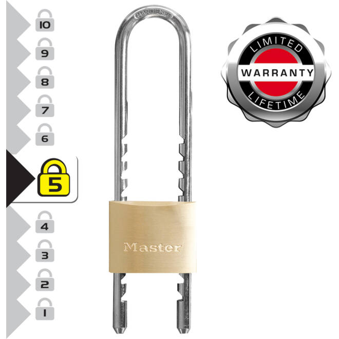 Hangslot MasterLock verstelbaar messing 50mm