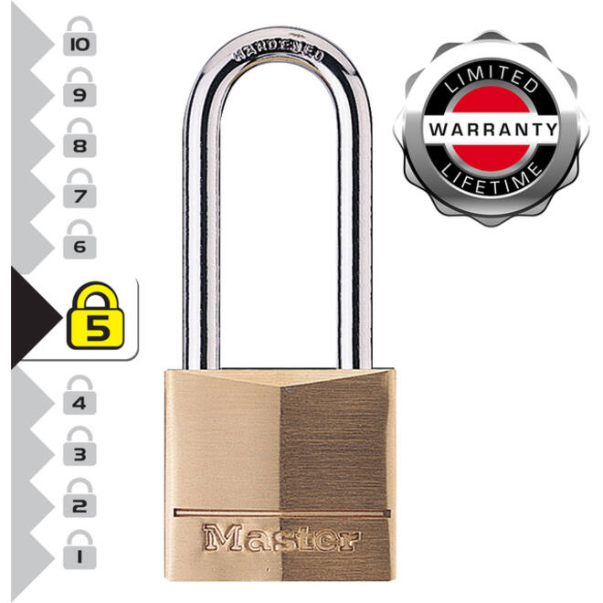 Hangslot MasterLock beugel 51mm messing 40mm