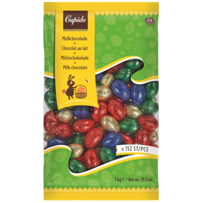 Chocolade Cupido paaseitjes melk zak 1kg