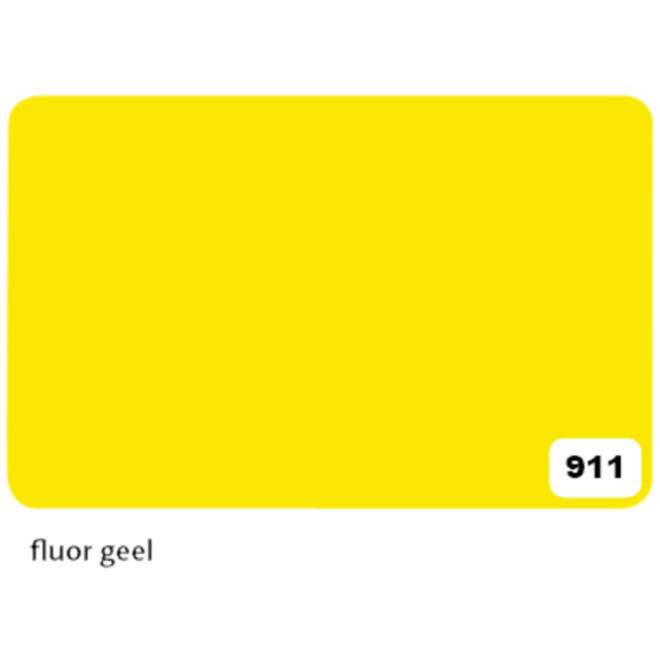 Etalagekarton Folia 1-zijdig 48x68cm 380gr nr911 fluor geel