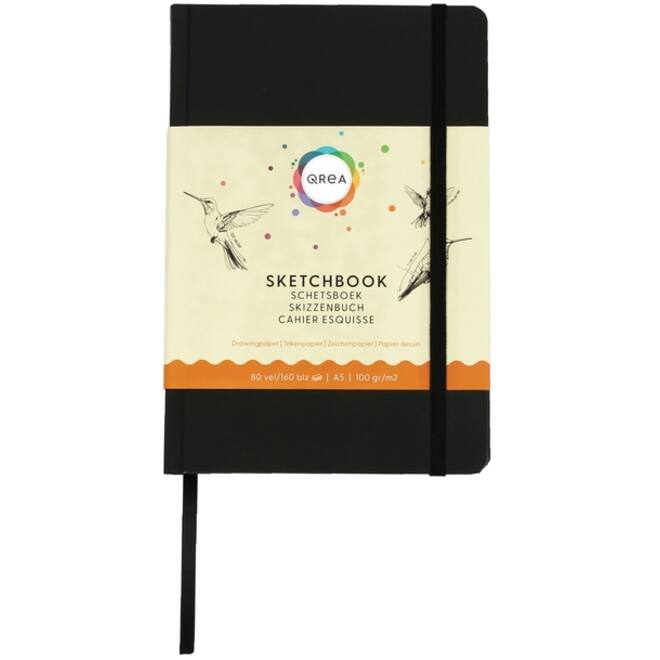 Tekenboek Qrea A5 80 vel 100gr