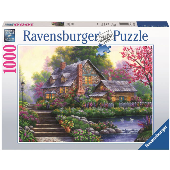 Puzzel Ravensburger romantische cottage 1000 stukjes