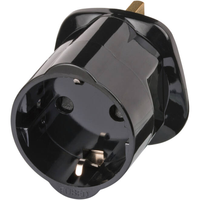 Reisstekker Brennenstuhl adapter GB/UK met aarding zwart