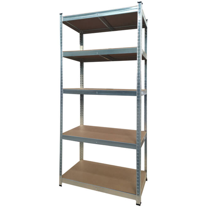 Stellingkast BRASQ 5 borden 90x40x180cm SU175 max 875 KG zilver