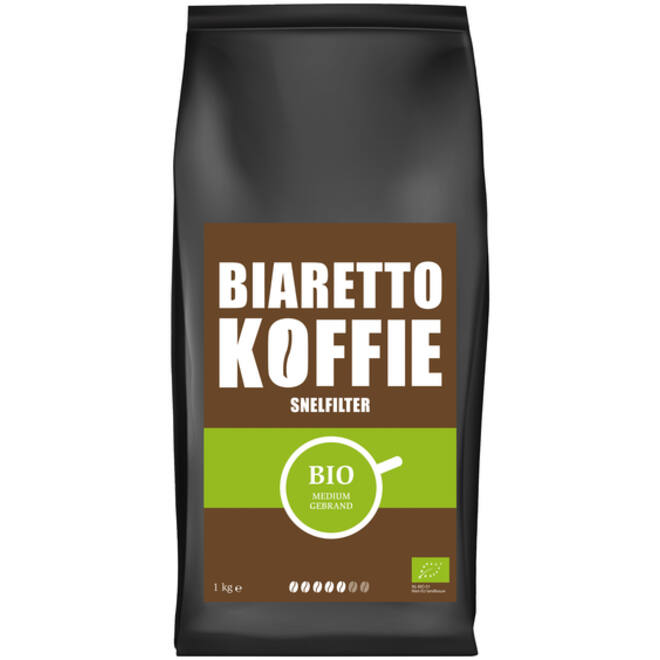 Koffie Biaretto snelfiltermaling regular biologisch 1000 gram