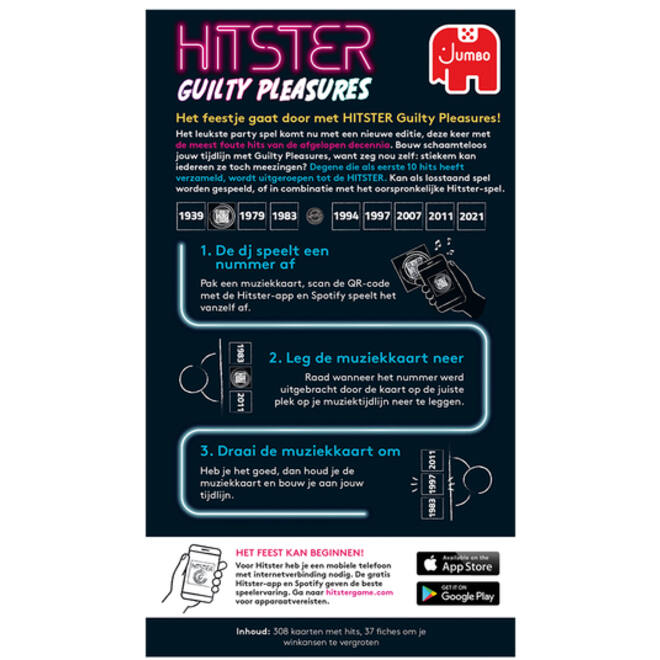 Muziekspel Hitster Guilty Pleasure 16+