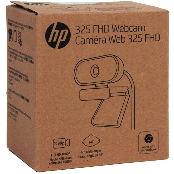 Webcam HP 325 FHD USB-A zwart