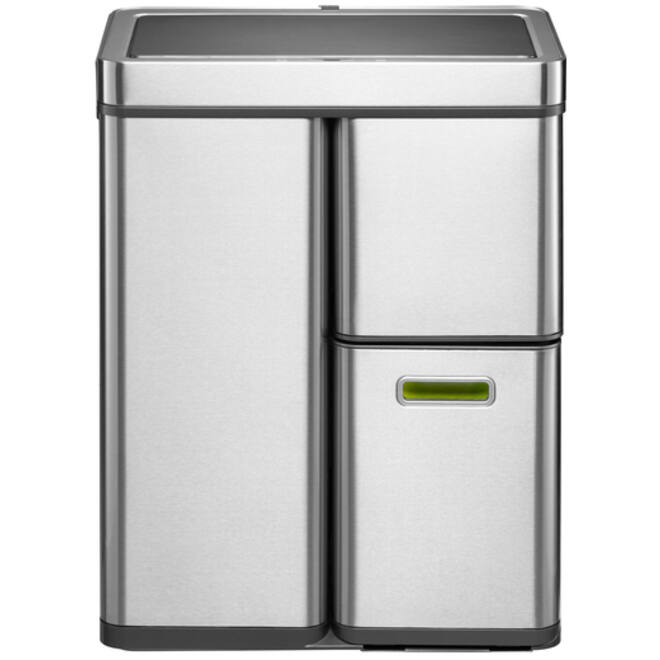 Afvalbak EKO Mirage Plus sensor 30liter en 2x15liter RVS