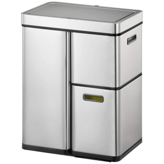 Afvalbak EKO Mirage Plus sensor 30liter en 2x15liter RVS
