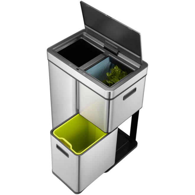 Afvalbak EKO Mirage Plus sensor 30liter en 2x15liter RVS