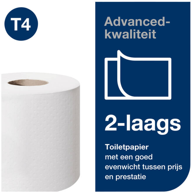 Toiletpapier Tork T4 advanced 2-laags 200vel wit 472161
