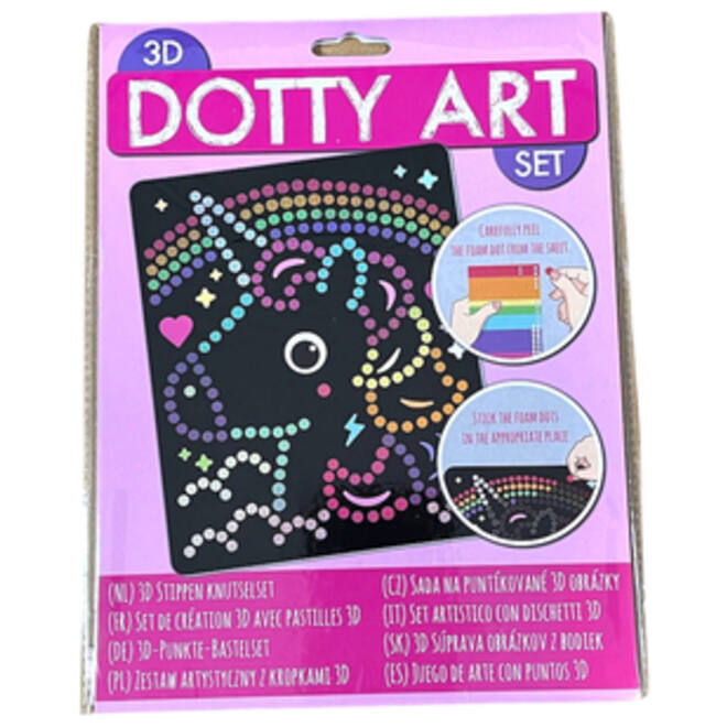 Knutselset 3D dotty art assorti