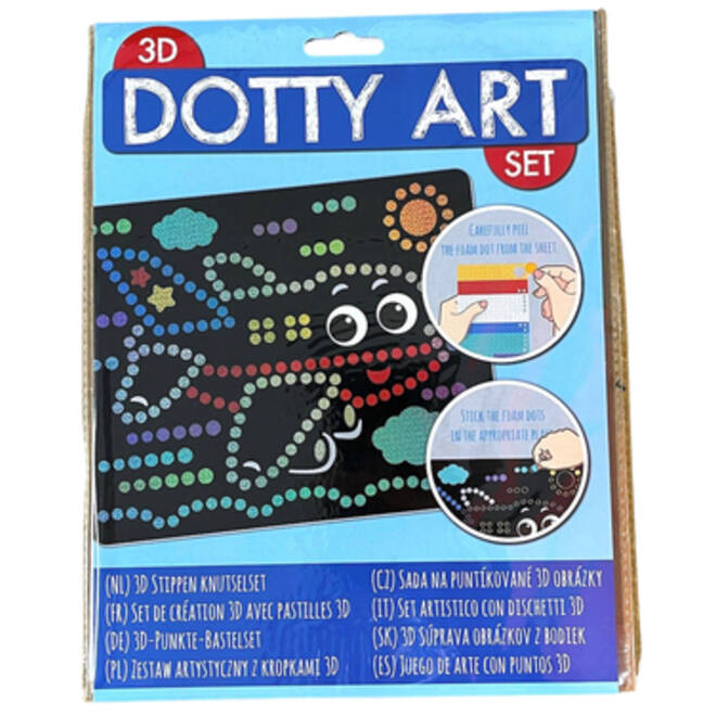Knutselset 3D dotty art assorti