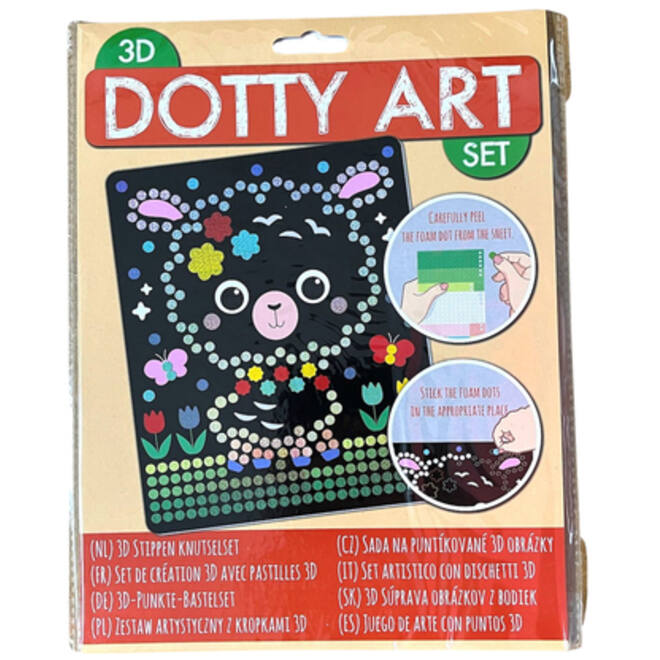 Knutselset 3D dotty art assorti