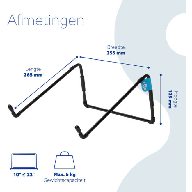 Laptopstandaard R-Go Travel Zwart