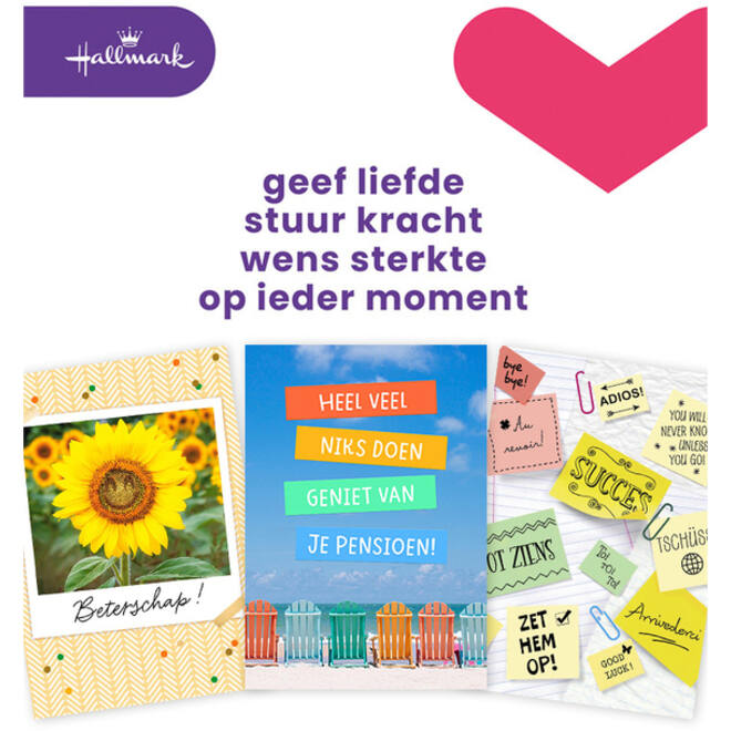 Wenskaart Hallmark navulset A4 zakelijke momenten 8 kaarten