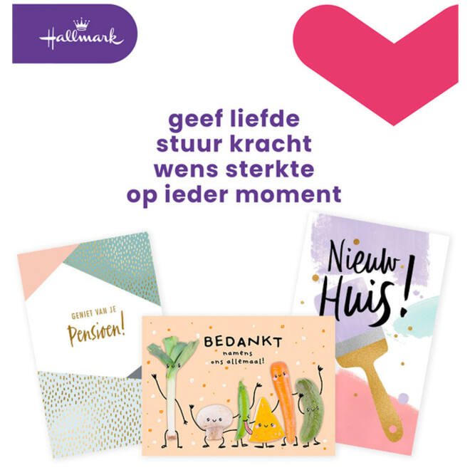 Wenskaart Hallmark navulset diversen 12 kaarten
