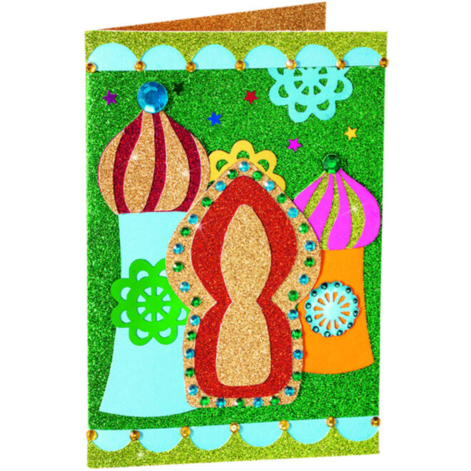 Glitterkarton Folia 50x70cm 300gr 5 vel goud