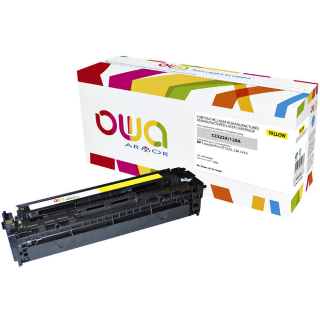 Tonercartridge OWA alternatief tbv HP CE322A geel