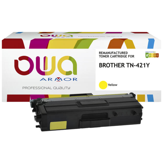 Toner OWA alternatief tbv Brother TN-421Y geel