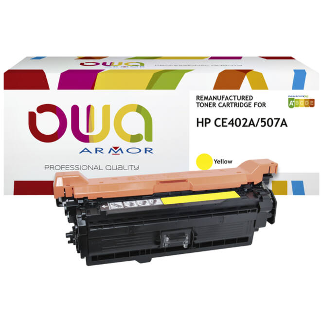 Tonercartridge OWA alternatief tbv HP CE402A geel