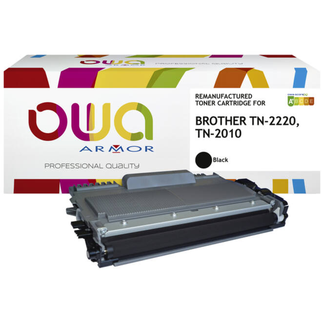 Toner OWA alternatief tbv Brother TN-2220BK zwart