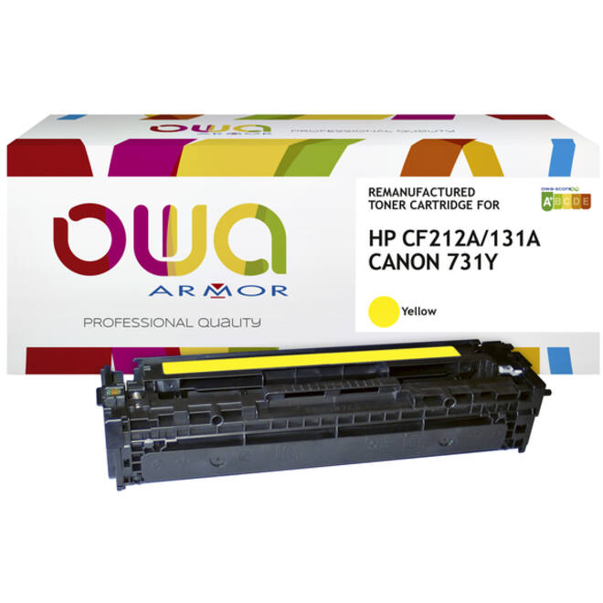 Tonercartridge OWA alternatief tbv HP CF212A geel