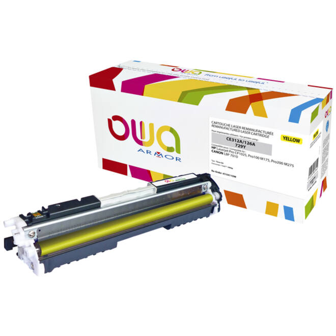 Tonercartridge OWA alternatief tbv HP CE312A geel