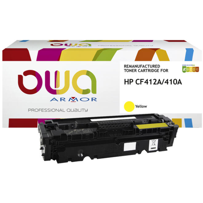 Tonercartridge OWA alternatief tbv HP CF412A geel