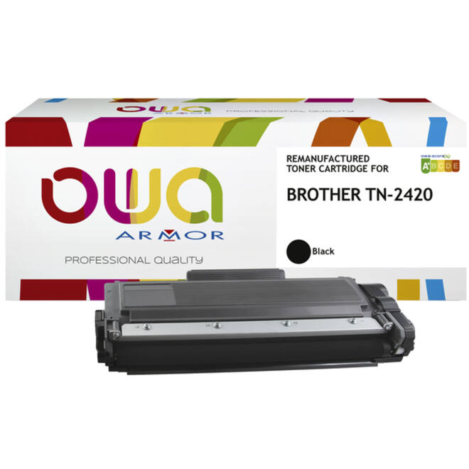Toner OWA alternatief tbv Brother TN-2420BK zwart