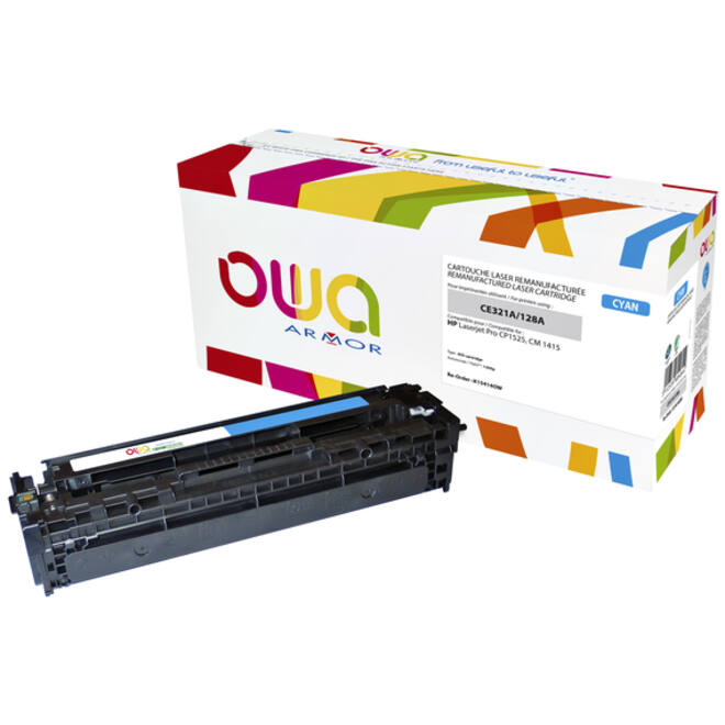 Tonercartridge OWA alternatief tbv HP CE321A blauw