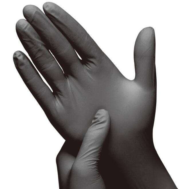Handschoen Hynex L nitril zwart pak à 100 stuks