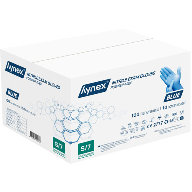 Handschoen Hynex S nitril blauw pak à 100 stuks