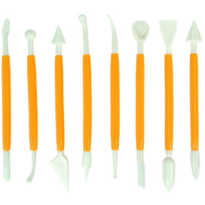 Boetseerspatel Conda set à 8 stuks 15 cm plastic