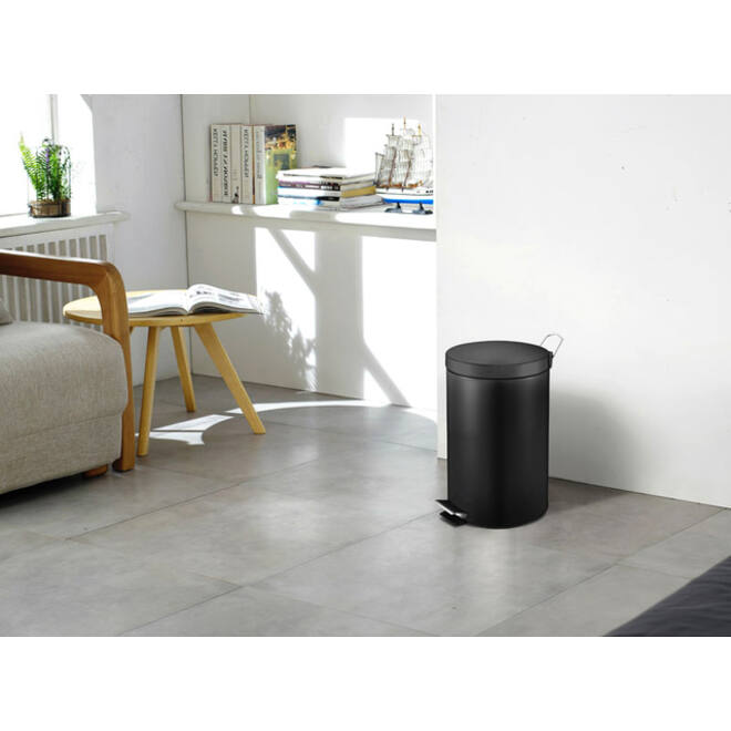 Afvalbak Vepa Bins pedaalemmer 12 liter zwart