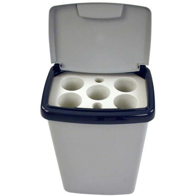 Afvalbak Vepa Bins bekerinzet 5-gaats 50 liter grijs