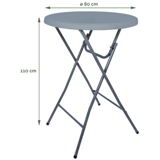 Statafel BRASQ 80cm grijs