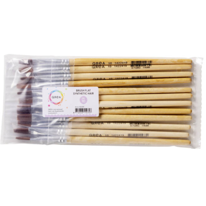 Kwast Qrea synthetisch haar nr 10 breedte 9,4mm